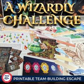 Printable Wizard Themed Escape Room - Great for Team-Building, Family Game Night, Parties, and More