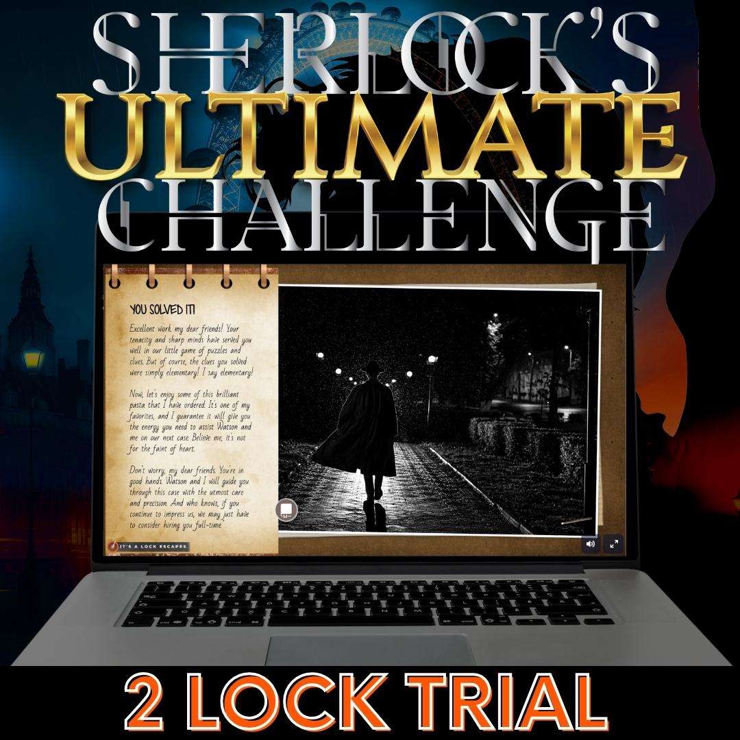 2-Lock Sherlock Virtual Escape Room Trial for It's a Lock Escapes