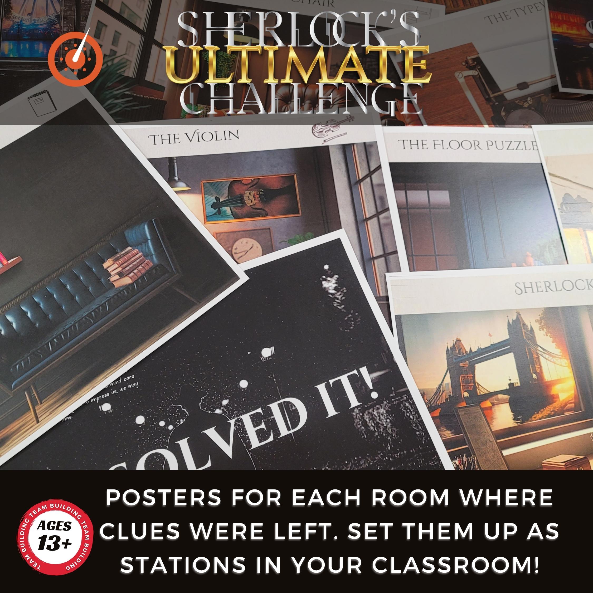 10 Lock Sherlock's Challenge Virtual Escape Room for Team-Building