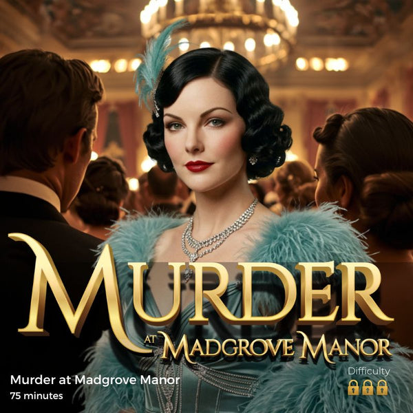 Murder at Madgrove Manor, Murder Mystery Team-Building Escape Room, Instant Download Virtual Escape & Printable Escape