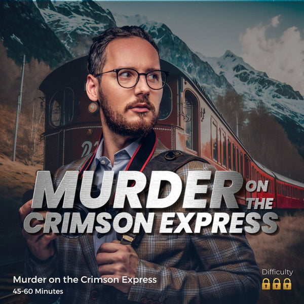 Murder on Crimson Express Escape Room, Whodunnit Virtual & Printable Escape Room