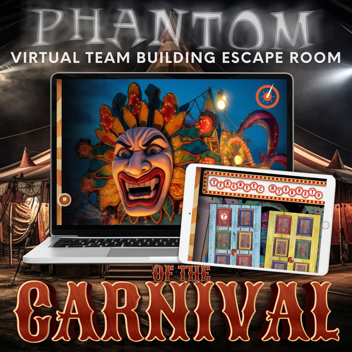 Trapped Escape Room Games CA001 Carnival, Ideal family game for lockdown / Turn Your Home into a Escape Room, No Waiting for Turns, Escape Room in a