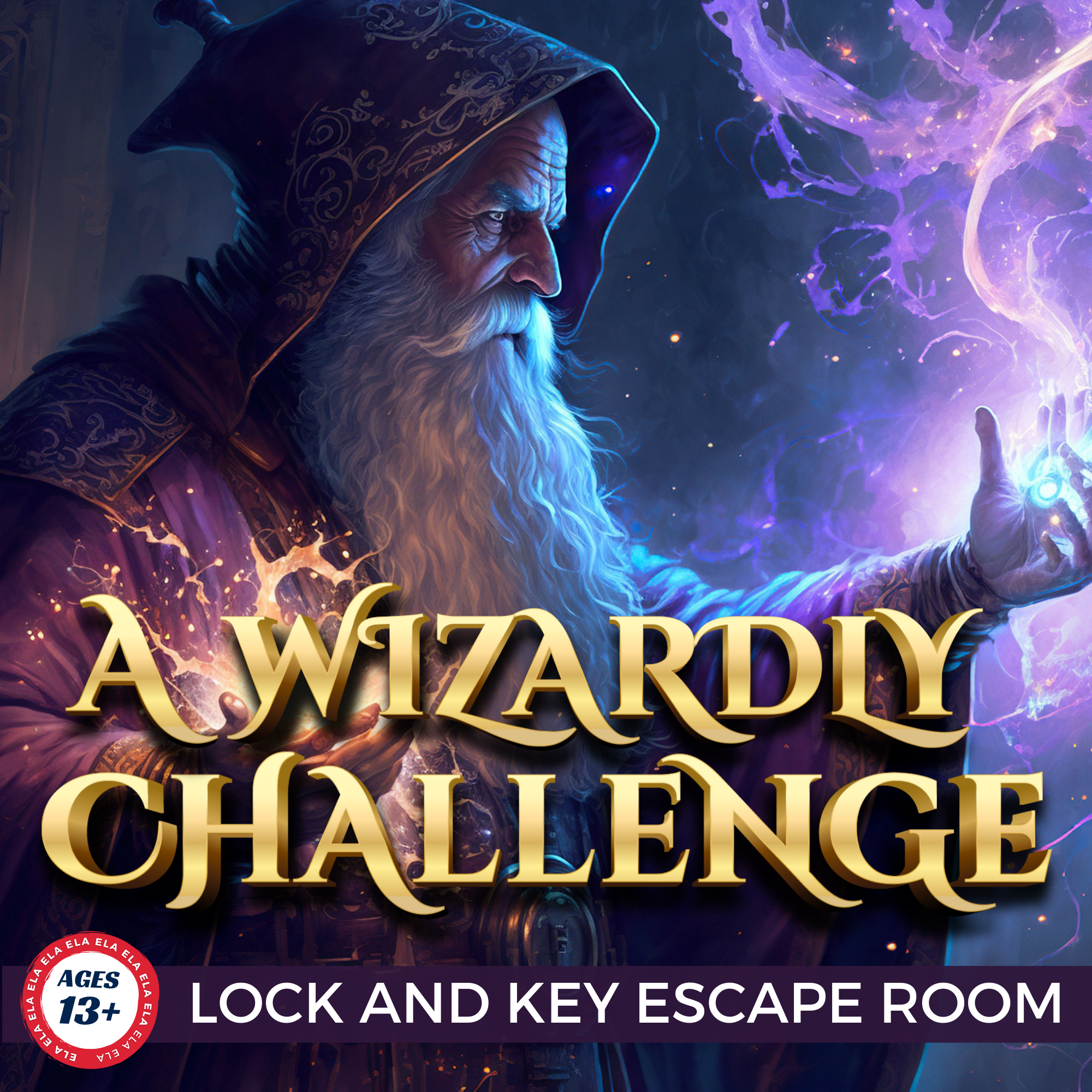 A Wizard Challenge Virtual Escape Room, Family Game Night, Team